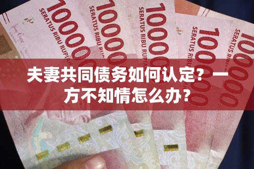 济南夫妻共同债务如何认定？一方不知情怎么办？