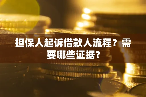 济南担保人起诉借款人流程？需要哪些证据？